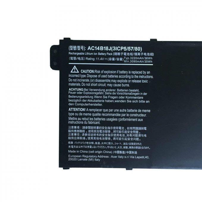 Батарея ноутбука замены АК14Б18ДЖ внутренняя для АКЭР Аспире чернота 11.4В тетради серии ЭС1-511